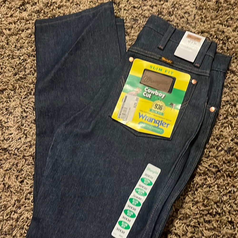 Wrangler Mens Slim Fit Cowboy Cut Jeans